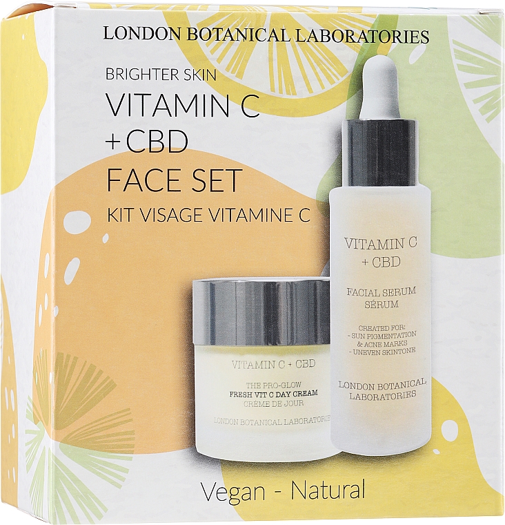 Zestaw - London Botanical Laboratories Vitamin C + CBD Face Set (cr/50ml + serum/30ml)  — Zdjęcie N1