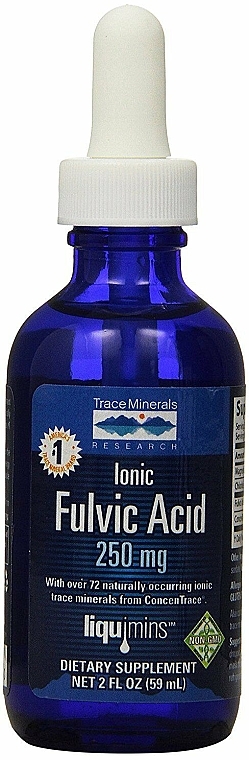 Suplement diety Jonowy kwas fulwowy w kroplach - Trace Minerals Ionic Fulvic Acid 250mg — Zdjęcie N1