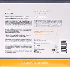 Terapia szokowa do twarzy na noc ze 100-procentową witaminą C - Clarena Overnight 100 % Vit C Shock Serum — Zdjęcie N3