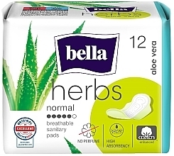 Podpaski higieniczne, 12 sztuk - Bella Herbs Aloe Vera — Zdjęcie N1