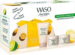 Kup Zestaw - Shiseido Waso Moisture Charge Kit Starter Kit (f/cream/15ml + f/mask/15ml + cleanser/30ml)