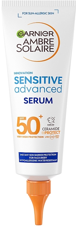 Serum przeciwsłoneczne do ciała - Garnier Ambre Solaire Sensitive Advanced Serum SPF50+ — Zdjęcie N1