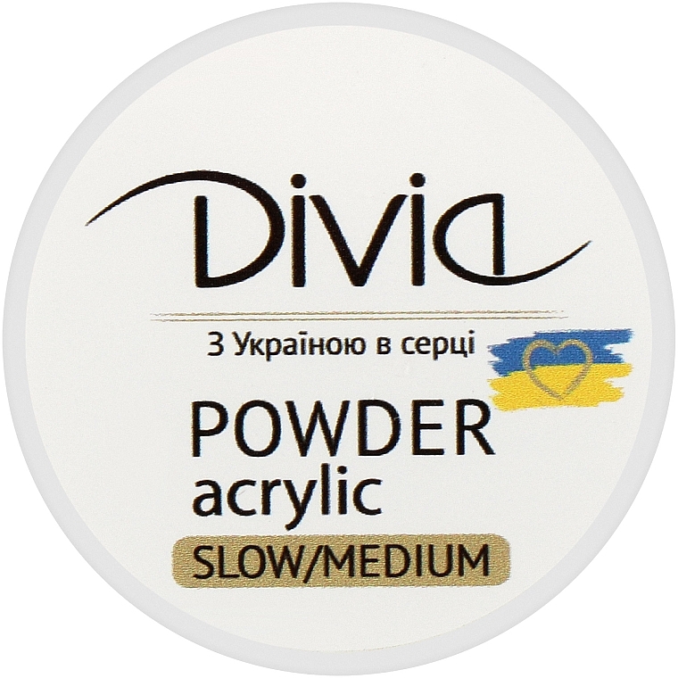 Proszek akrylowy - Divia Acrylic Powder Slow/Medium Di1806 — Zdjęcie N1