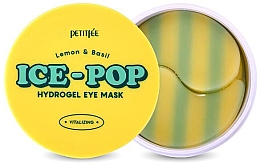 Hydrożelowe płatki pod oczy z cytryną i bazylią - Petitfee & Koelf Lemon & Basil Ice-Pop Hydrogel Eye Mask — Zdjęcie N3