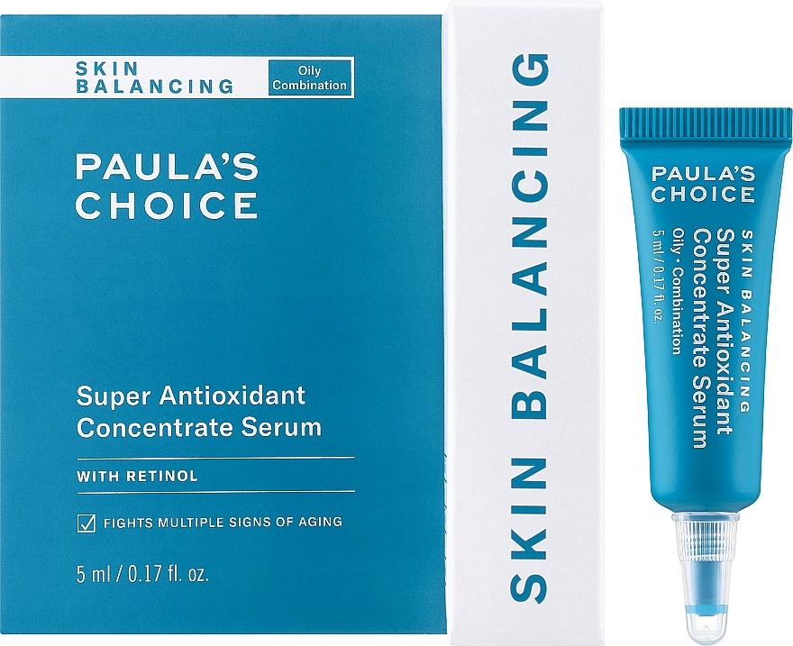 Antyoksydacyjne serum do twarzy przeciw zaskórnikom - Paula's Choice Skin Balancing Super Antioxidant Concentrate Serum Travel Size — Zdjęcie N2