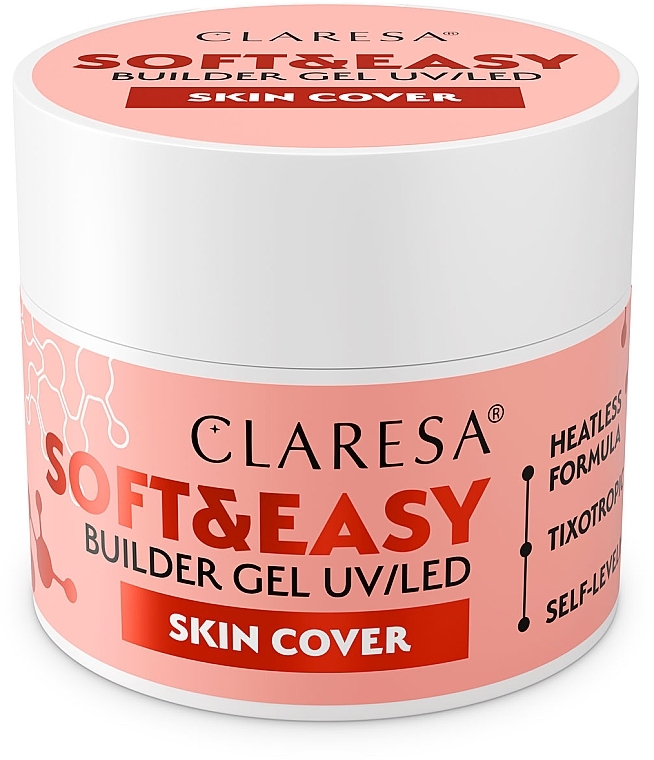 Modelujący żel do paznokci - Claresa Soft & Easy Builder Gel UV/LED Skin Cover — Zdjęcie N1