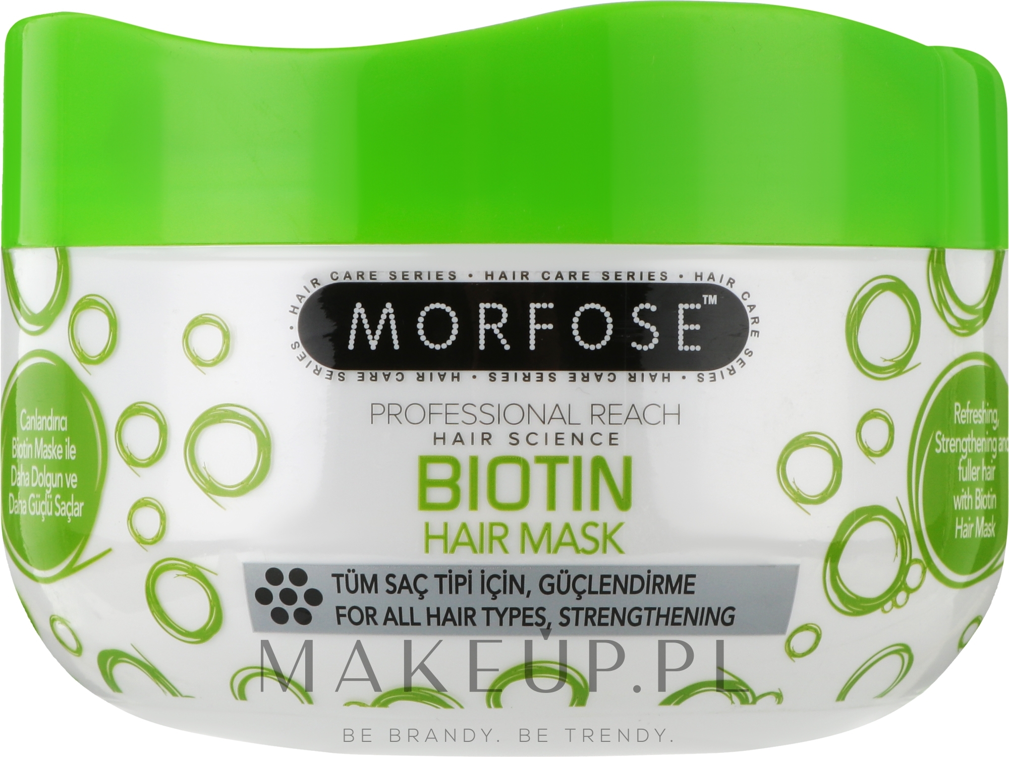 Wzmacniająca maska do włosów - Morfose Biotin Mask — Zdjęcie 500 ml