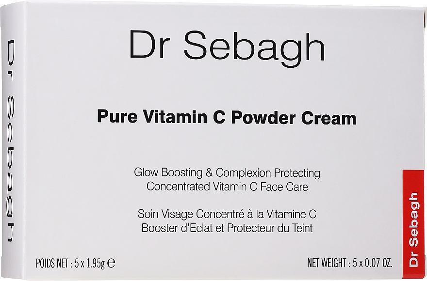 Krem w pudrze z czystą witaminą C w 5 fiolkach - Dr Sebagh Pure Vitamin C Powder Cream — Zdjęcie N3