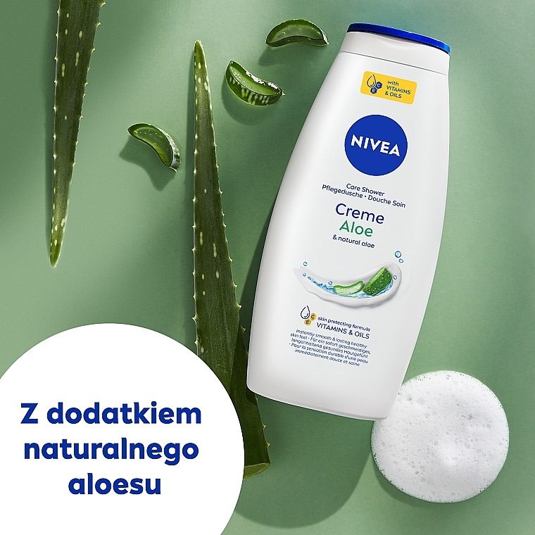 Aloesowy żel pod prysznic - NIVEA Care Shower Cream Natural Aloe Vera — Zdjęcie N3