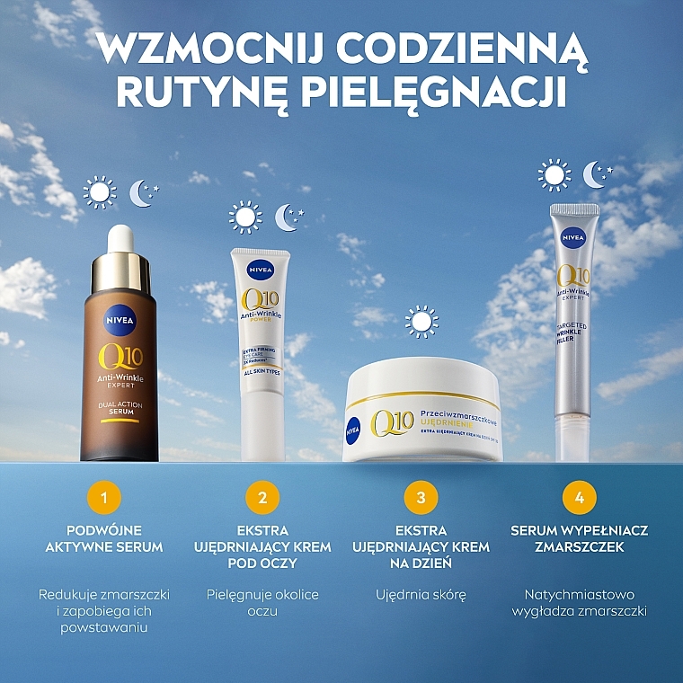 Ujędrniający, przeciwzmarszczkowy krem pod oczy - NIVEA Q10 Plus Anti-wrinkle Eye Care — Zdjęcie N8