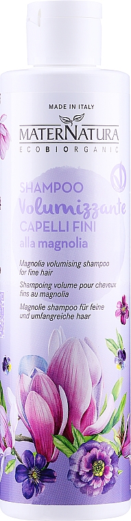 Szampon dodający włosom objętości Magnolia - MaterNatura Magnolia Volumising Shampoo — Zdjęcie N1