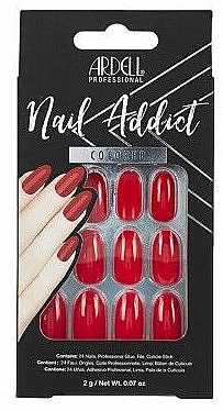 Sztuczne paznokcie - Ardell Nail Addict Artifical Nail Set Colored Cherry Red — Zdjęcie N1