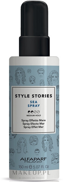 Spray do tworzenia loków z solą morską - Alfaparf Style Stories Sea Spray Medium Hold — Zdjęcie 150 ml
