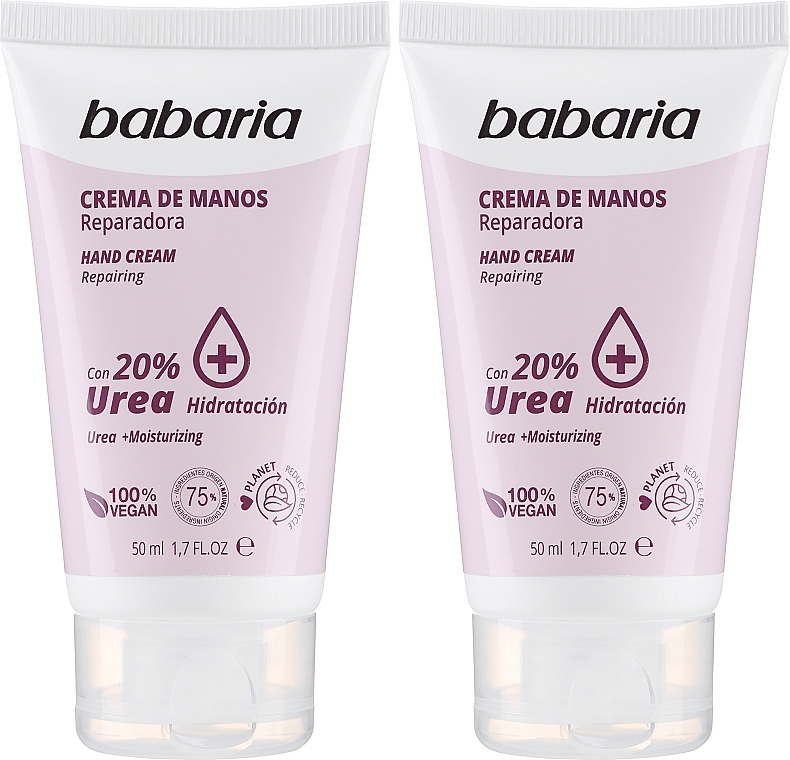 Zestaw - Babaria Cream Hands Urea Anti-grietas (h/cr/2x50ml) — Zdjęcie N1