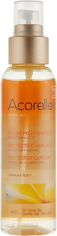 Ochronna mgiełka do włosów Oleje karanja i buriti - Acorelle Nature Sun Protective Hair Mist — Zdjęcie N1
