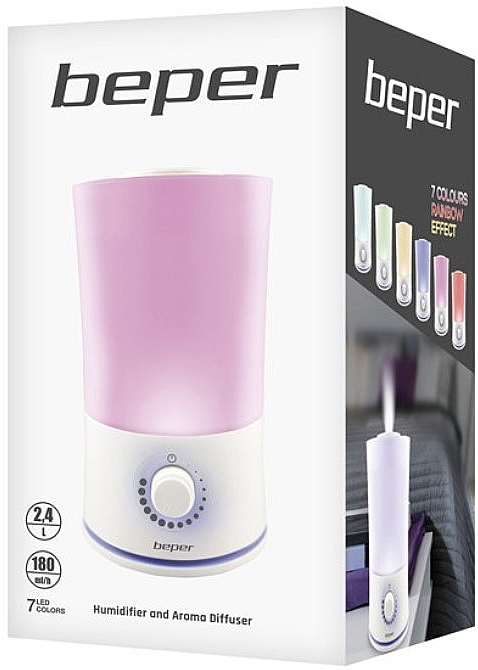 Lampa zapachowa i nawilżacz powietrza z oświetleniem LED - Beper 70.401 — Zdjęcie N2