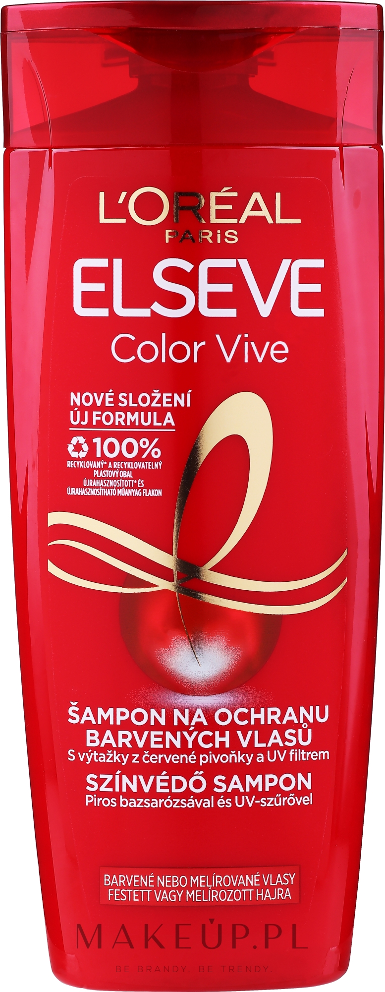 Ochronny szampon do włosów farbowanych - L'Oreal Paris Elseve Shampoo Color Vive — Zdjęcie 250 ml