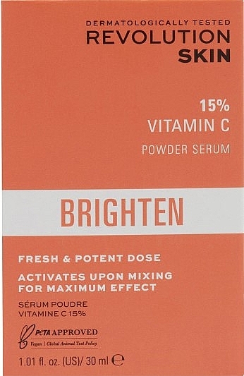 Serum rozjaśniające skórę w pudrze - Revolution Skincare Brighten Vitamin C Powder Serum — Zdjęcie N2