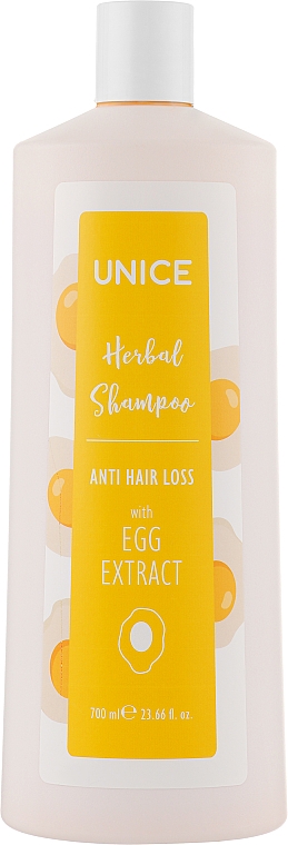 Wzmacniający szampon jajeczny - Unice Herbal Shampoo Anti Hair Loss — Zdjęcie N1