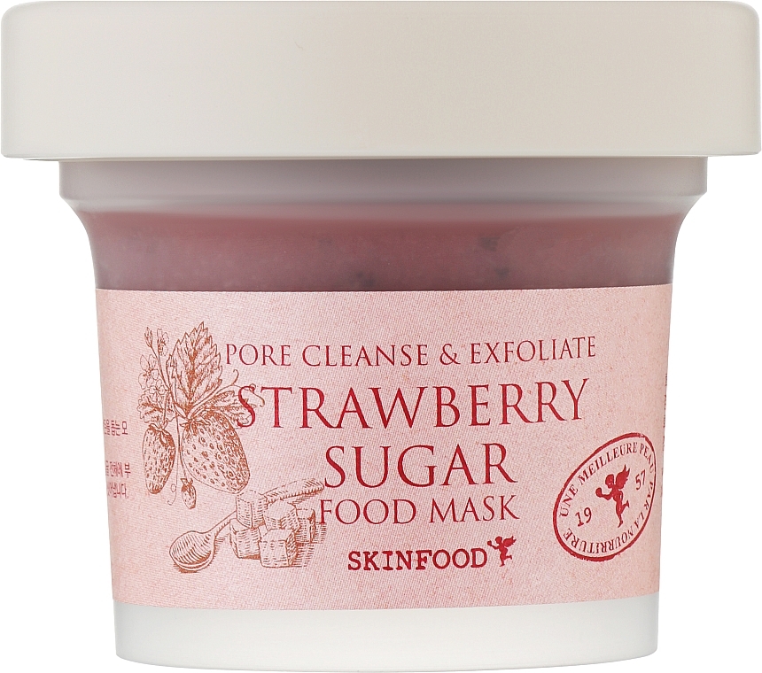 Złuszczająco-rozświetlająca maska do twarzy Truskawka i cukier - Skinfood Pore Cleanse & Exfoliate Strawberry Sugar Food Mask — Zdjęcie N1