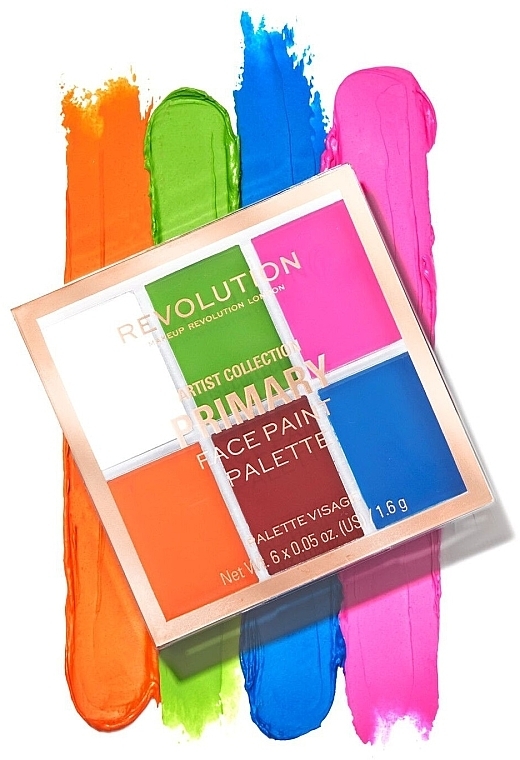Farby do malowania twarzy - Makeup Revolution Artist Collection Primary Face Paint Palette — Zdjęcie N4