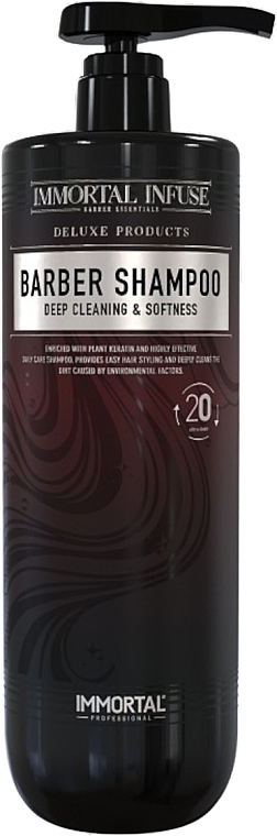 Głęboko oczyszczający szampon do włosów dla mężczyzn - Immortal Infuse Barber Shampoo — Zdjęcie N1
