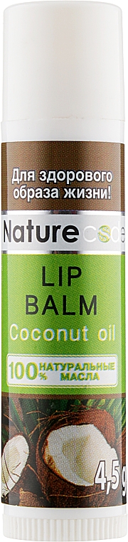 Balsam do ust w słoiczku - Nature Code Coconut Oil Lip Balm