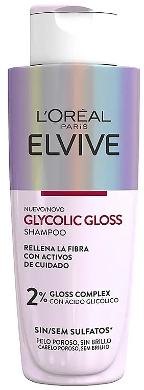 Szampon nabłyszczający włosy - L’Oréal Paris Elvive Glycolic Gloss Shampoo — Zdjęcie N1