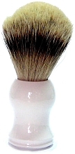 Pędzel do golenia z włosiem z borsuka, plastikowy, biały - Golddachs Pure Bristle Plastic White — Zdjęcie N1