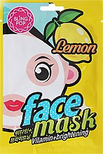 Odżywiająca i rozświetlająca maska do twarzy w płachcie z ekstraktem z cytryny - Bling Pop Lemon Vitamin & Brightening Face Mask — фото N1