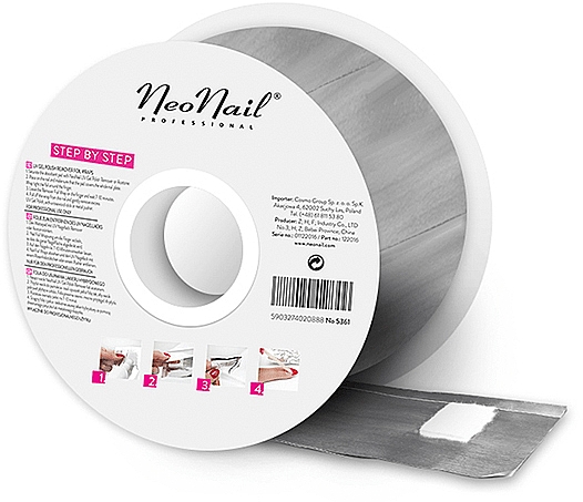 Folia do usuwania lakieru hybrydowego - NeoNail Professional Nail Foil Wraps In Roll — Zdjęcie N1