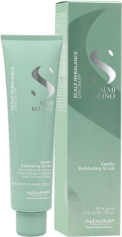 Trychologiczny peeling do skóry głowy - Alfaparf Semi Di Lino Scalp Rebalance Gentle Exfoliating Scrub — Zdjęcie N2