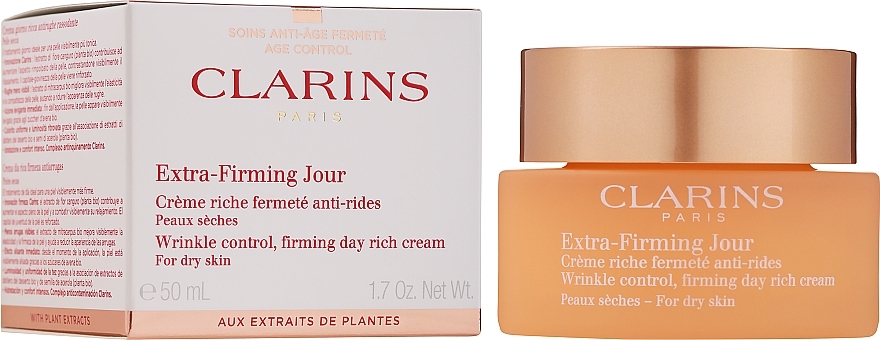 PRZECENA! Intensywnie ujędrniający krem na dzień do skóry suchej - Clarins Extra-Firming Day Rich Cream For Dry Skin * — Zdjęcie N1
