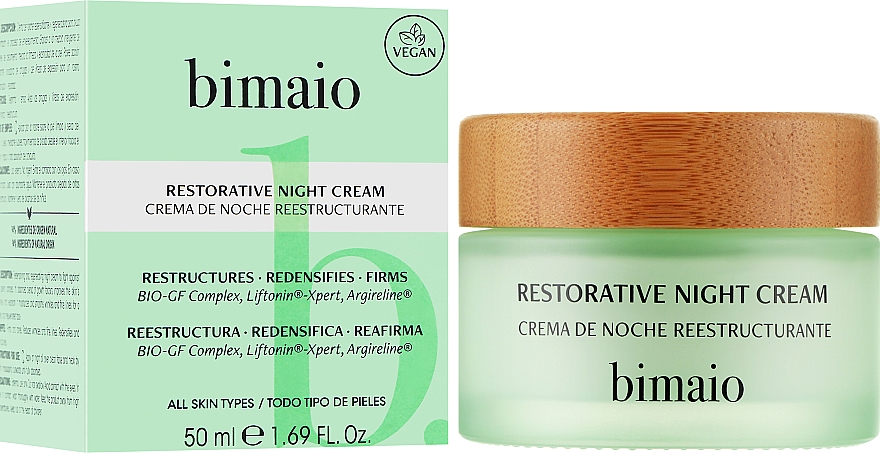Rewitalizujący krem do twarzy na noc - Bimaio Restorative Night Cream — Zdjęcie N2