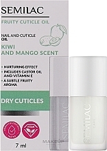 Olejek do skórek Kiwi i mango - Semilac Fruity Cuticle Oil Kiwi & Mango Scent — Zdjęcie N2