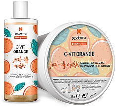 Maska do twarzy ze spiruliną - SesDerma Laboratories Beauty Treats C-Vit Orange Peel-Off Mask (liquid/75ml + powder/25g) — Zdjęcie N1