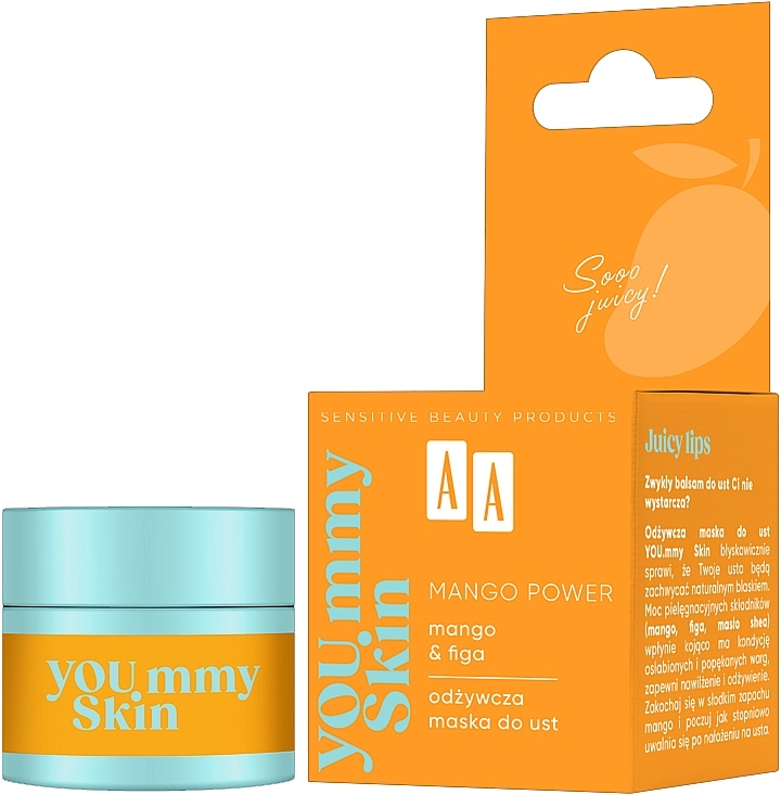 Odżywcza maska do ust - AA You.mmy Skin Mango Power — Zdjęcie N1