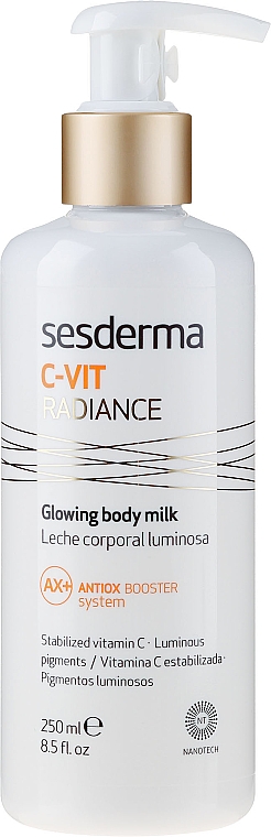 Rozświetlające mleczko do ciała - SesDerma Laboratories C-Vit Radiance Glowing Body Milk — Zdjęcie N2