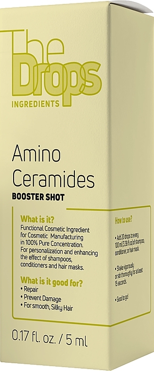 Kompleks na włosy - Pharma Group Laboratories The Drops Amino Ceramides Booster Shot — Zdjęcie N2