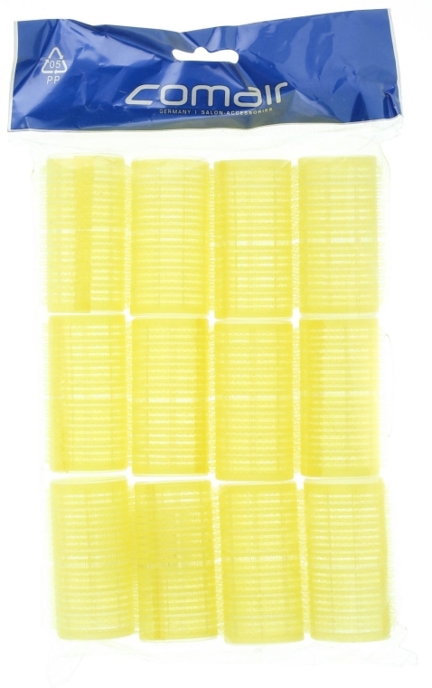 Zestaw wałków na rzep Velcro plus, 12 sztuk, 32 mm, żółte - Comair