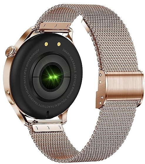 Inteligentny zegarek dla kobiet, złota stal - Garett Smartwatch Lady Elegance RT — Zdjęcie N3
