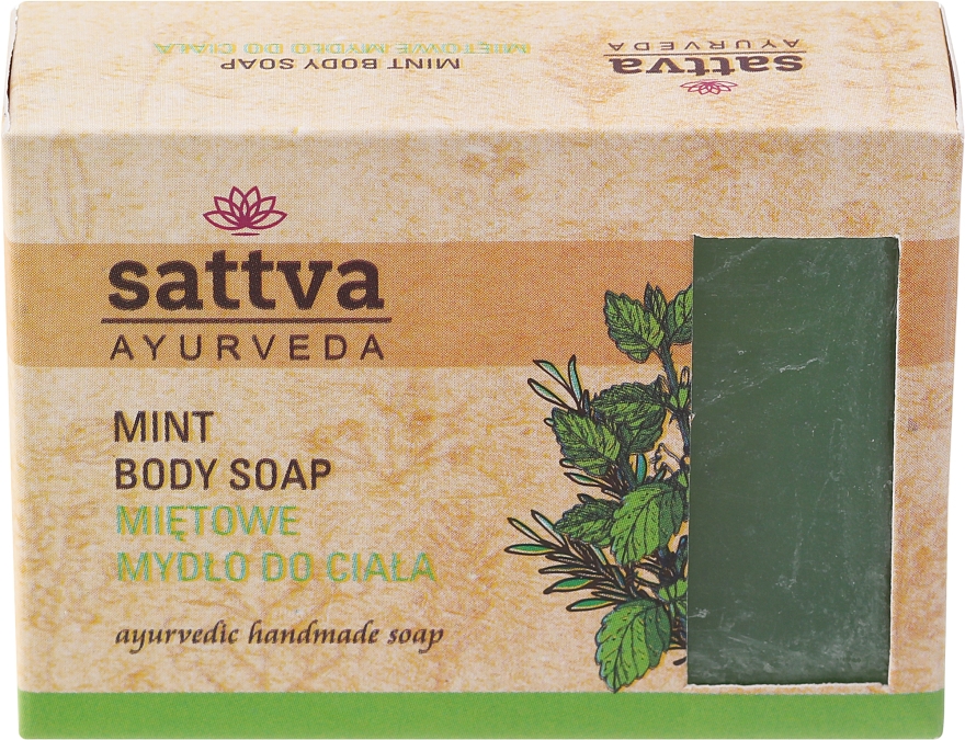 Mydło w kostce do ciała Mięta - Sattva Ayurveda Mint Body Soap — Zdjęcie N1