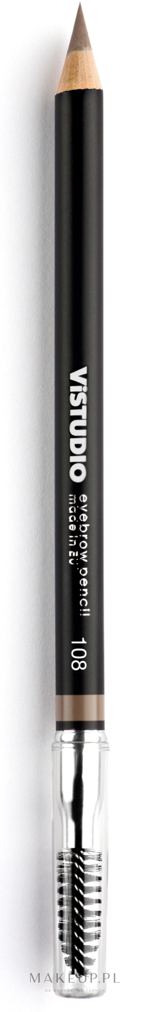 Pudrowa kredka do brwi ze szczoteczką - ViSTUDIO Eyebrow Pencil — Zdjęcie 108