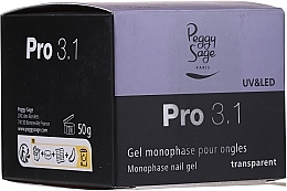 PRZECENA! Jednofazowy żel do paznokci, transparentny - Peggy Sage Pro 3.1 Gel Monophase UV&LED Transparent * — Zdjęcie N2