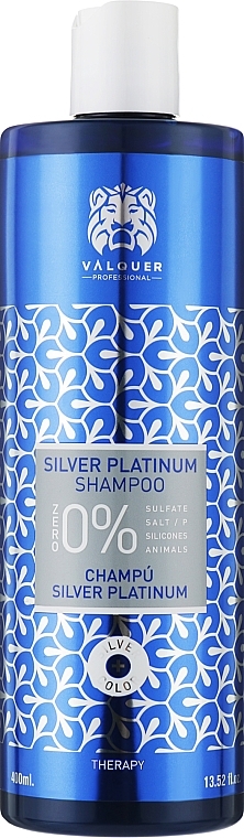 PRZECENA! Nawilżający szampon do włosów normalnych i suchych - Valquer SIlver Platinum Shampoo * — Zdjęcie N2
