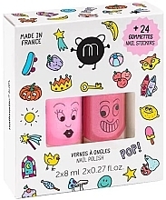 Kup Zestaw - Nailmatic Pop Kids Set (nail/polish/2x8ml + stickers/24pcs)