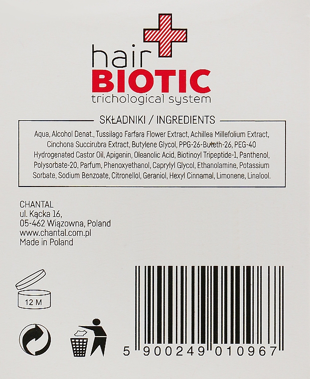 Serum przeciw wypadaniu włosów - Chantal Hair Biotic Anti Hair Loss Serum — Zdjęcie N3