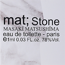 Masaki Matsushima mat; stone - Woda toaletowa (próbka) — Zdjęcie N2