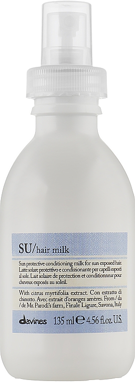 Ochronne mleczko do włosów narażonych na ekspozycję słoneczną - Davines SU Protective Conditioning Hair Milk — Zdjęcie N3