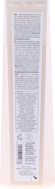 Szampon rozświetlający - Alfaparf Semi di Lino Diamond Illuminating Shampoo — Zdjęcie N2